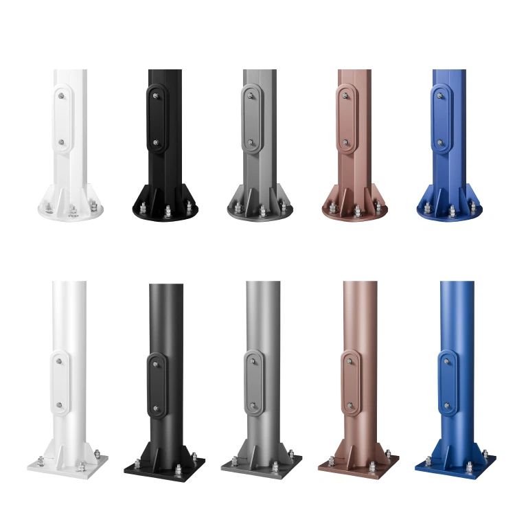 Polo de acero ligero de la calle solar galvanizada